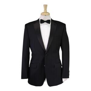 Calvin Klein Black Formal Tuxedo Blazer Jacket Wool 38R